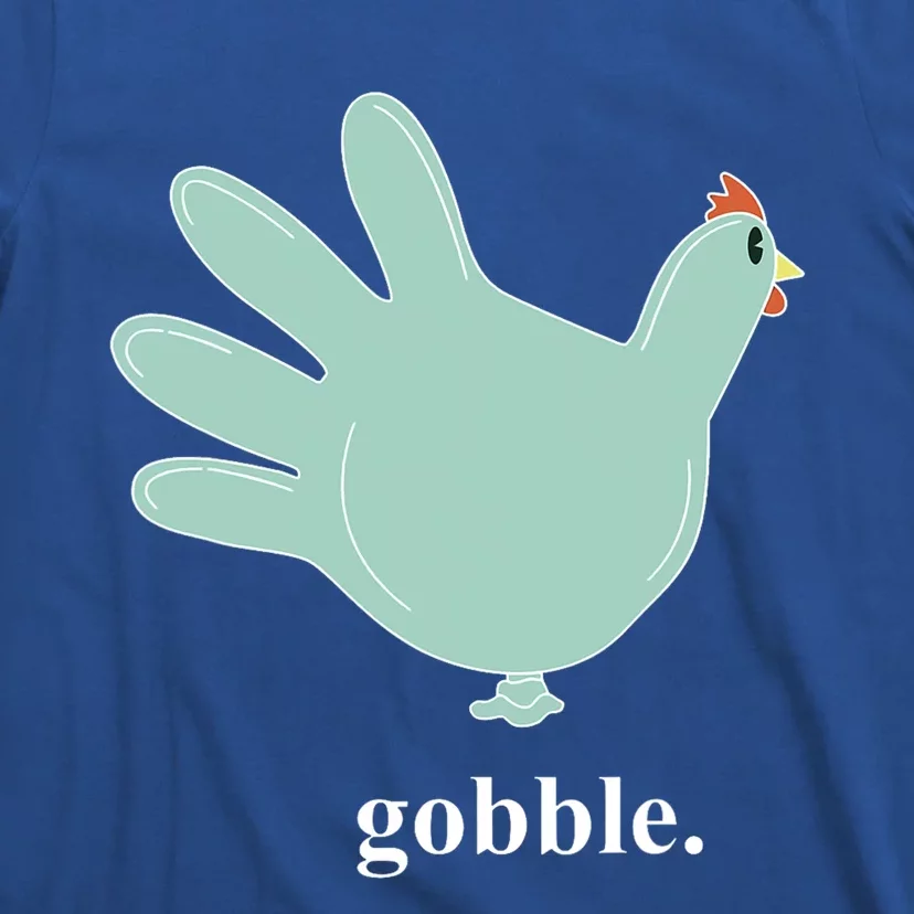 Turkey Glove Gobble Thanksgiving Thankful Nurse T-Shirt