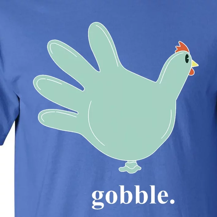 Turkey Glove Gobble Thanksgiving Thankful Nurse Tall T-Shirt