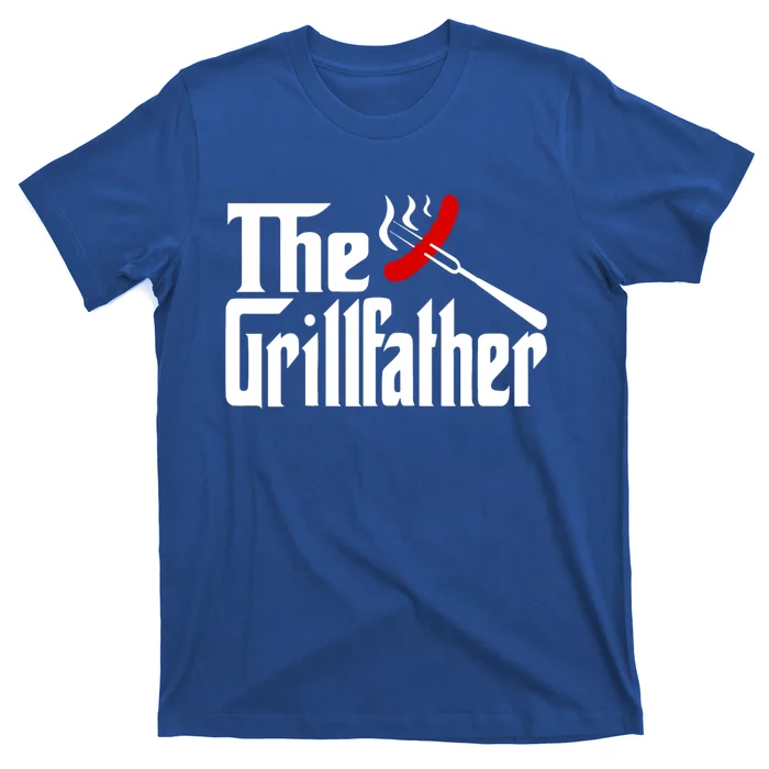 The Grillfather Grill Father Bbq Barbecue Funny Fathers Day Gift T-Shirt