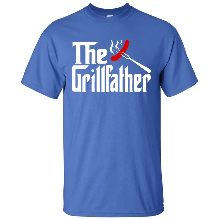 The Grillfather Grill Father Bbq Barbecue Funny Fathers Day Gift Tall T-Shirt