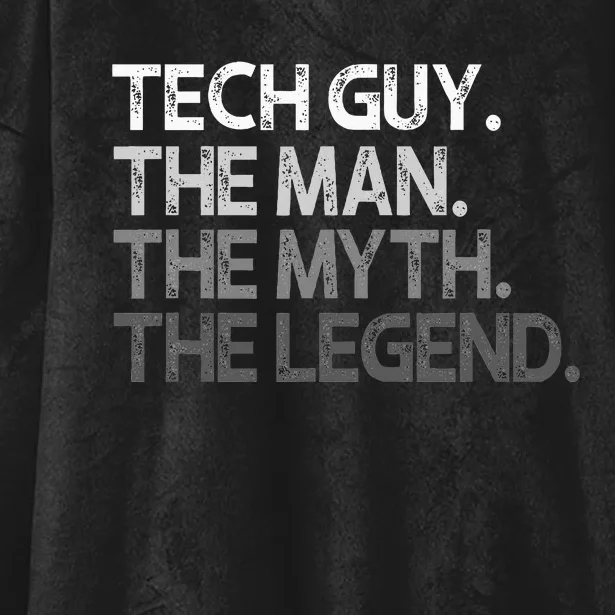 Tech Guy Gift The Man Myth Legend Hooded Wearable Blanket