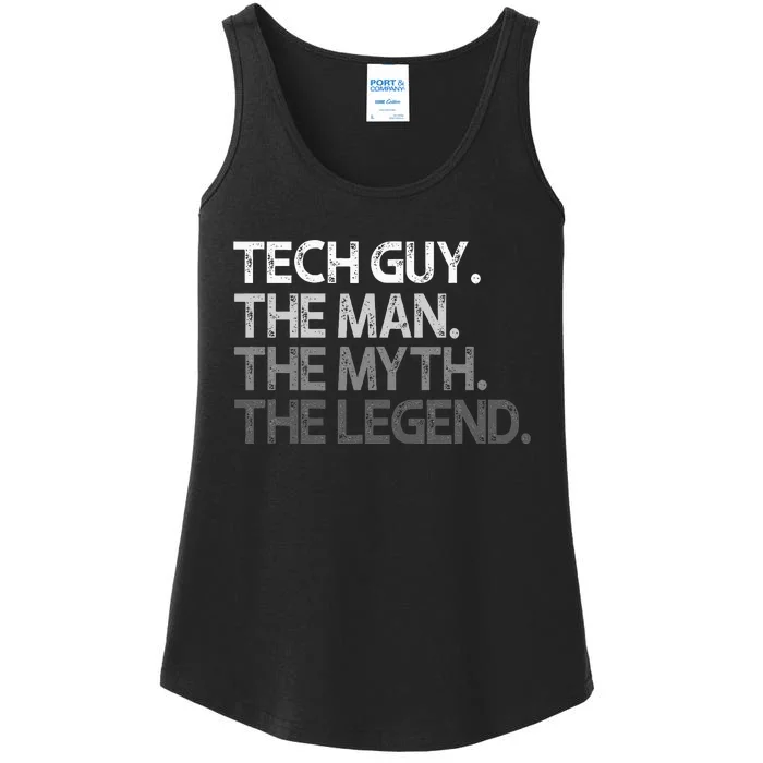 Tech Guy Gift The Man Myth Legend Ladies Essential Tank