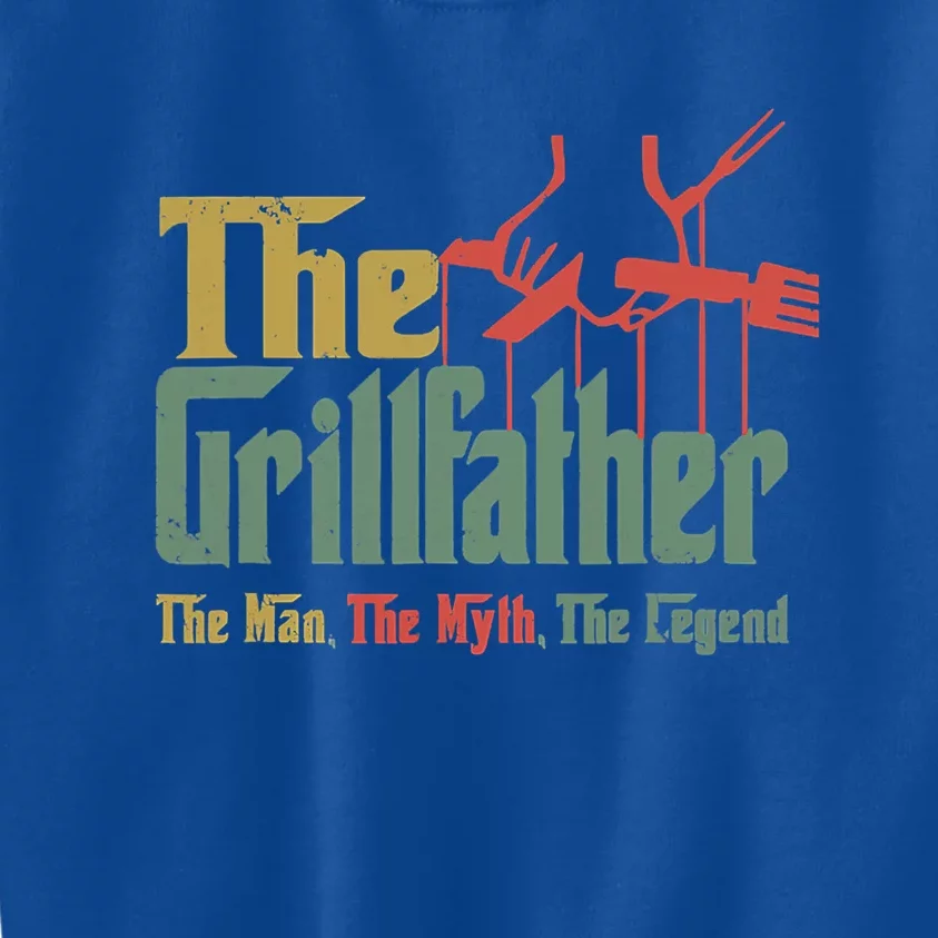 The Grillfather Grill Fathers Great Gift Kids Sweatshirt