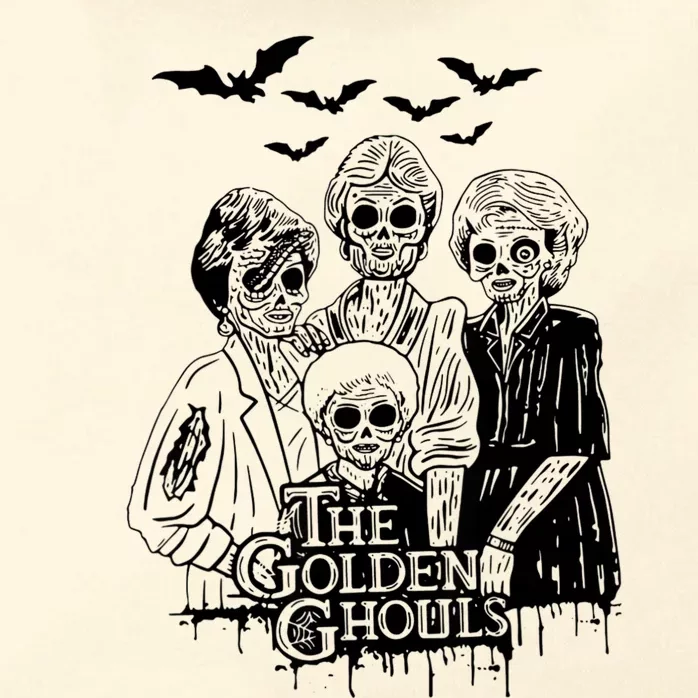 The Golden Ghouls Skeleton Bat Halloween Costumes Zip Tote Bag