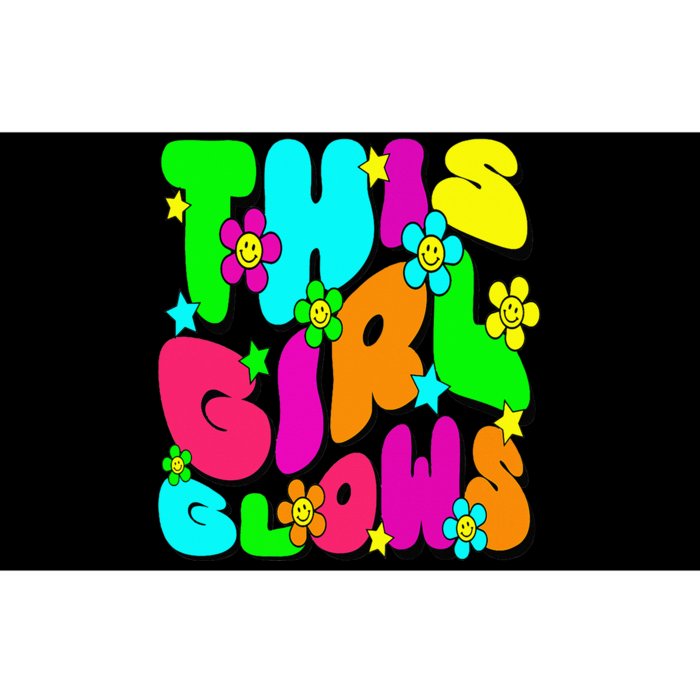 This Girl Glows For Bright Colors 80S And 90S Bumper Sticker