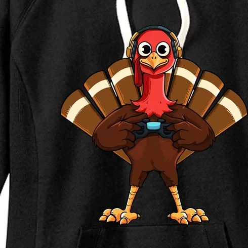 Thanksgiving Gaming Gobble Player Turkey Video Gamer Gift Great Gift Women's Fleece Hoodie