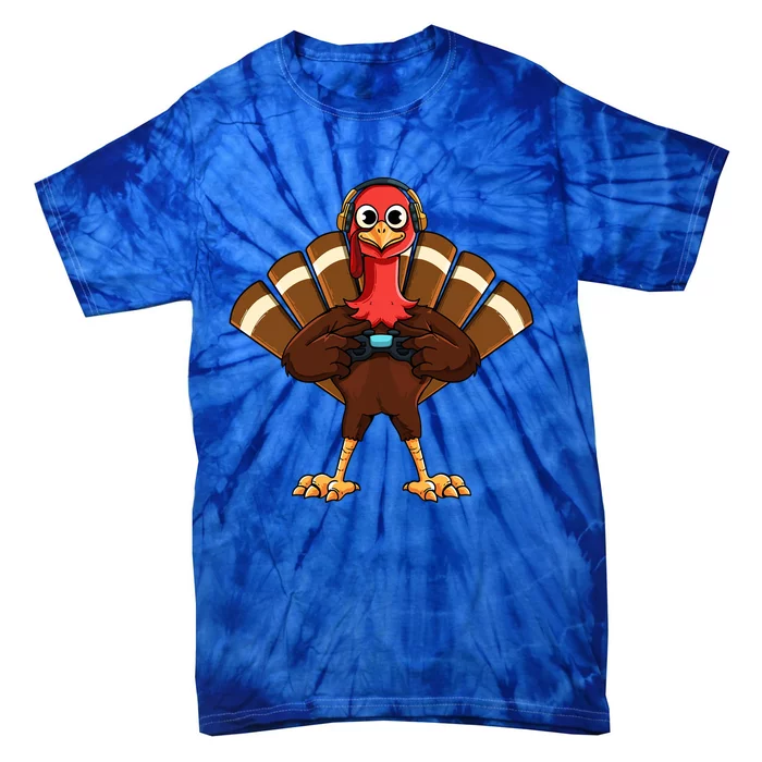 Thanksgiving Gaming Gobble Player Turkey Video Gamer Gift Great Gift Tie-Dye T-Shirt