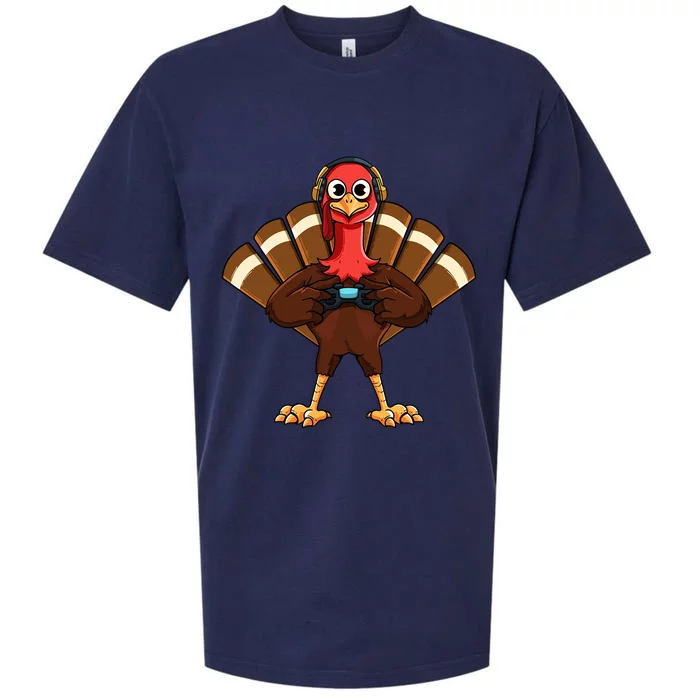 Thanksgiving Gaming Gobble Player Turkey Video Gamer Gift Great Gift Sueded Cloud Jersey T-Shirt