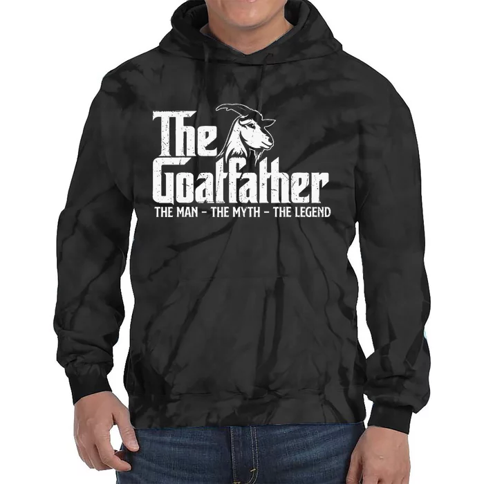 The Goatfather Goat Owner Animal Farmer Rancher Farming Tie Dye Hoodie