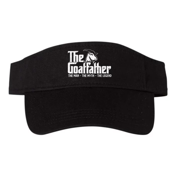 The Goatfather Goat Owner Animal Farmer Rancher Farming Valucap Bio-Washed Visor