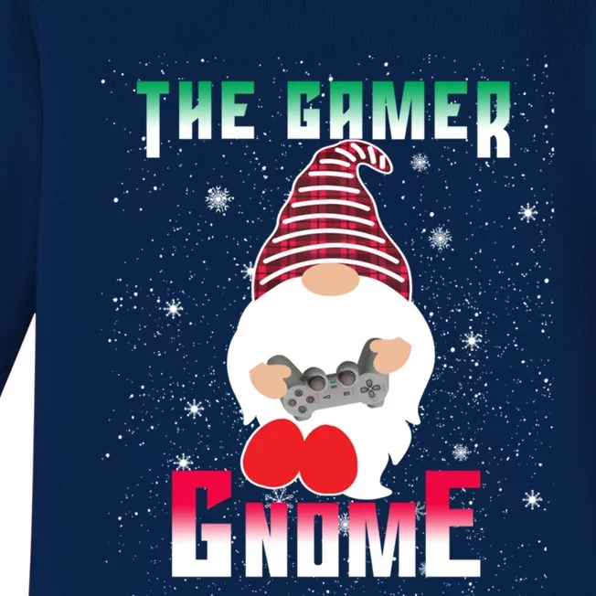 The Gamer Gnome Funny Family Matching Group Christmas Gift Baby Long Sleeve Bodysuit