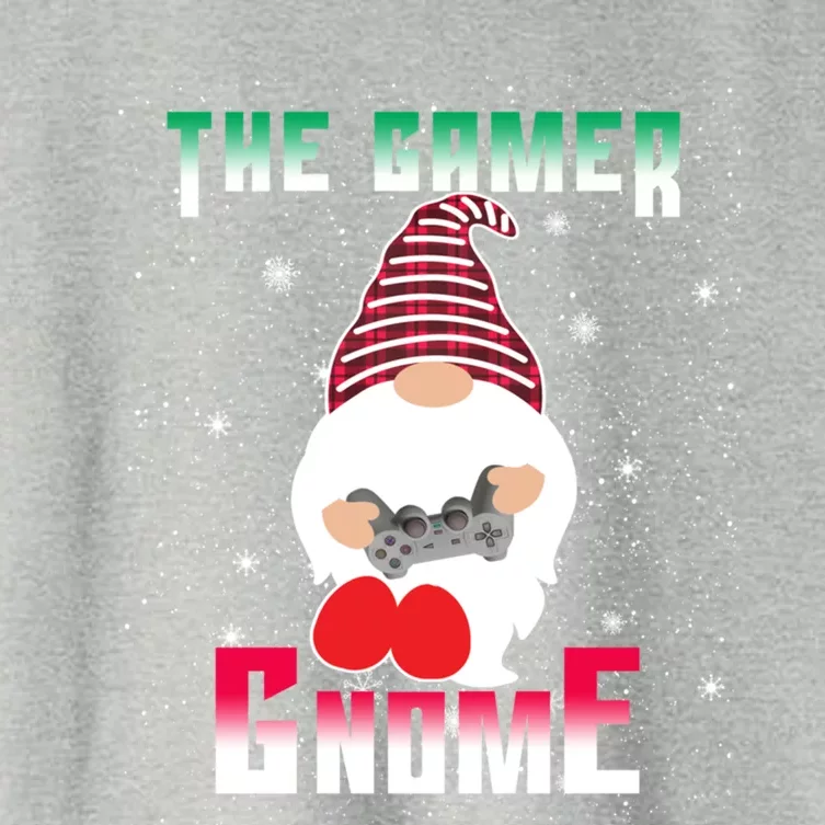 The Gamer Gnome Funny Family Matching Group Christmas Gift Women's Crop Top Tee