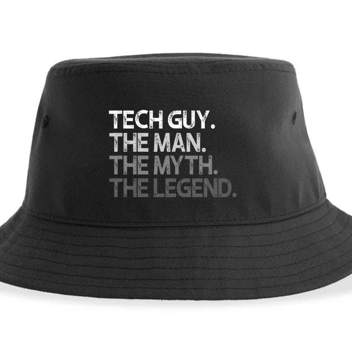 Tech Guy Gift The Man Myth Legend Sustainable Bucket Hat