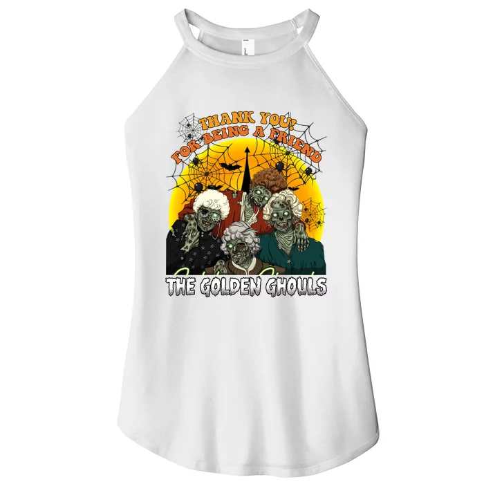 The Golden Ghouls Vintage Halloween Spooky Golden Women’s Perfect Tri Rocker Tank