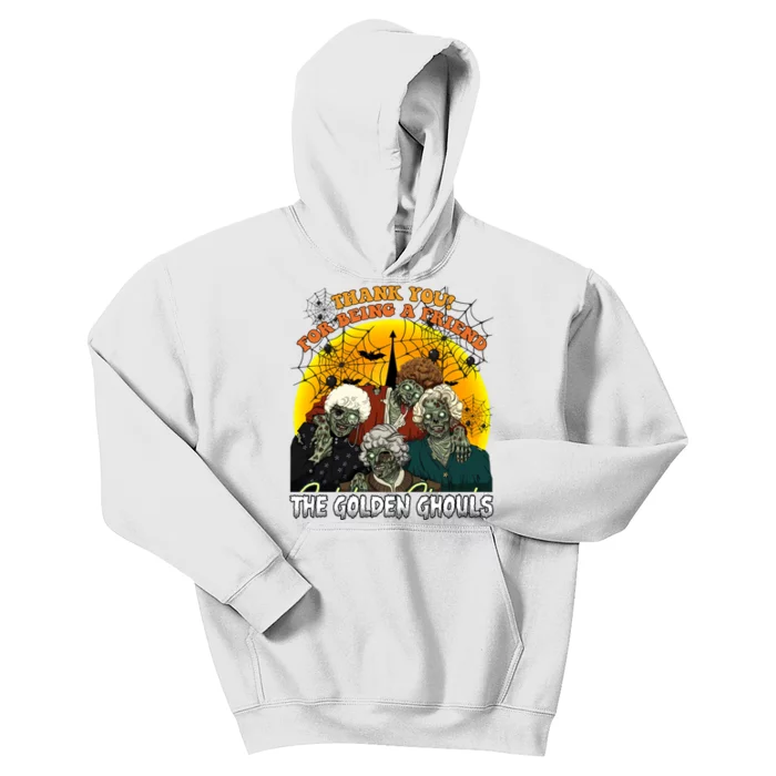 The Golden Ghouls Vintage Halloween Spooky Golden Kids Hoodie