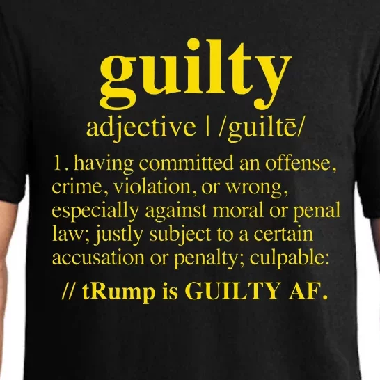 Trump Guilty Guilty Definition Pajama Set