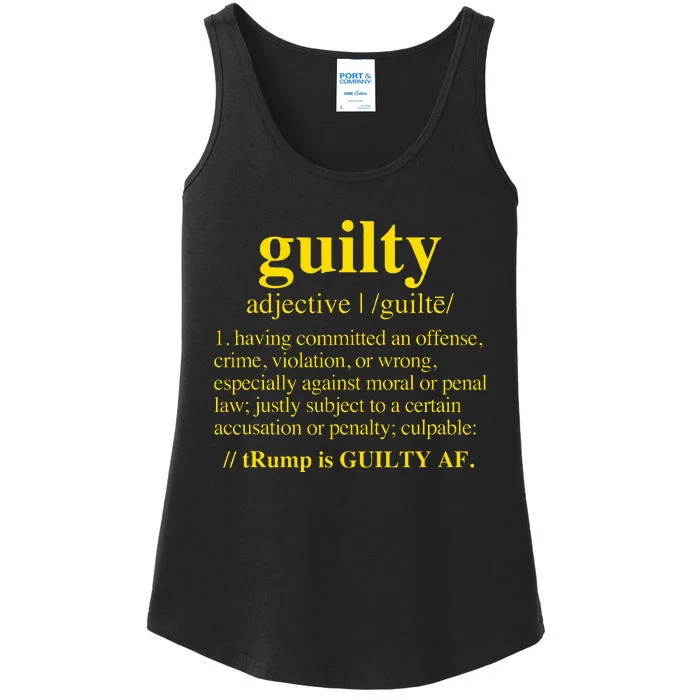 Trump Guilty Guilty Definition Ladies Essential Tank