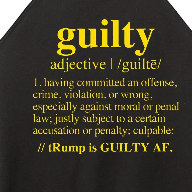 Trump Guilty Guilty Definition Women’s Perfect Tri Rocker Tank