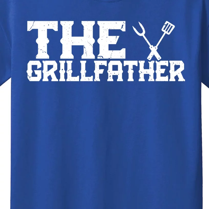 The Grillfather Gift Bbq Barbecue Lovers Grilling Grill Gift Kids T-Shirt