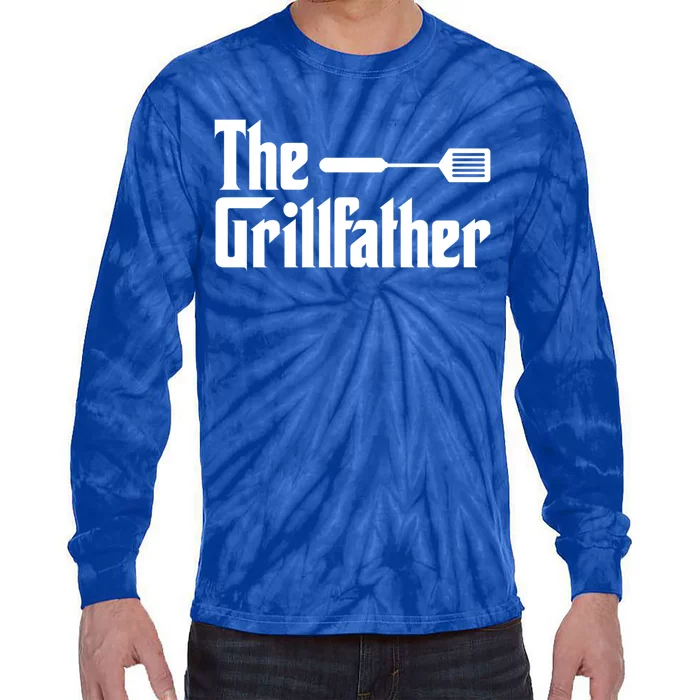 The Grillfather Grill Grilling Gift Meaningful Gift Tie-Dye Long Sleeve Shirt