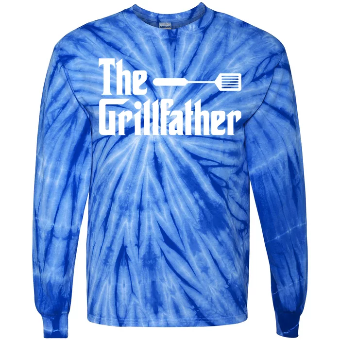 The Grillfather Grill Grilling Gift Meaningful Gift Tie-Dye Long Sleeve Shirt