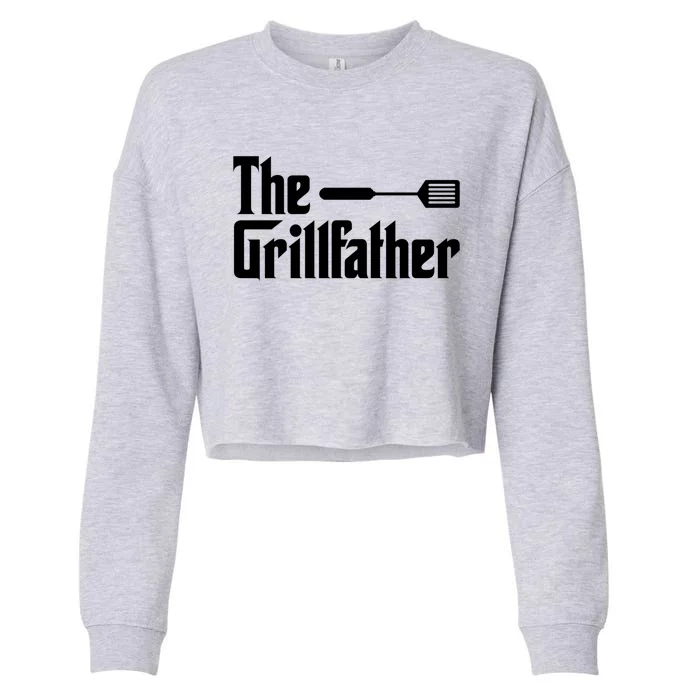 The Grillfather Grill Grilling Gift Meaningful Gift Cropped Pullover Crew