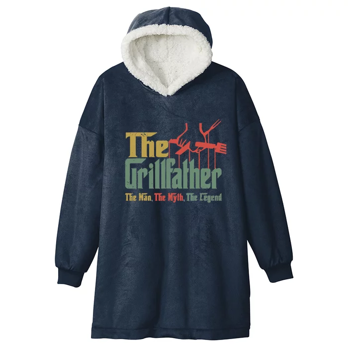 The Grillfather Grill Fathers Gift Hooded Wearable Blanket