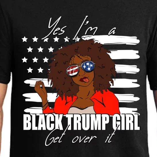 Trump Great Gift Merica Glasses Yes Im A Black Trump Supporter Gift Pajama Set