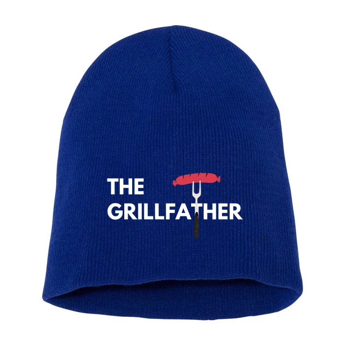 The Grillfather Grilling Bbq Christmas Clothing Gift Short Acrylic Beanie