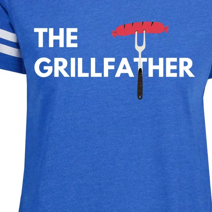 The Grillfather Grilling Bbq Christmas Clothing Gift Enza Ladies Jersey Football T-Shirt