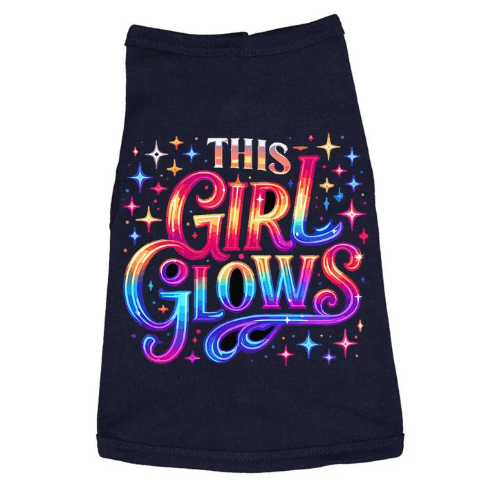 This Girl Glows 80s 90s Party Doggie Tank