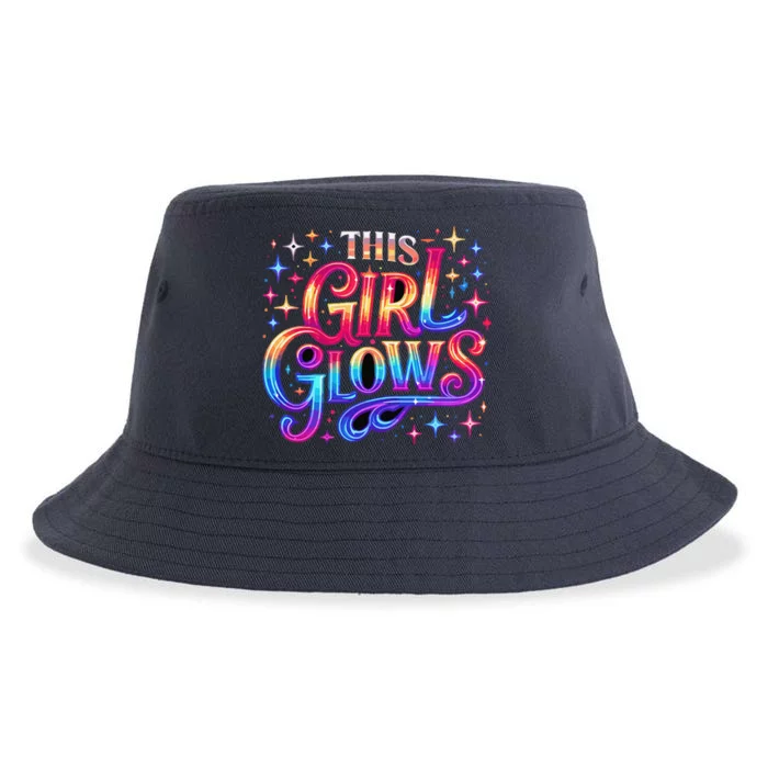 This Girl Glows 80s 90s Party Sustainable Bucket Hat