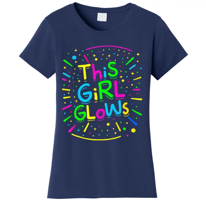 This Girl Glows For Tie Dye Bright Colors 80s And 90s Women's T-Shirt