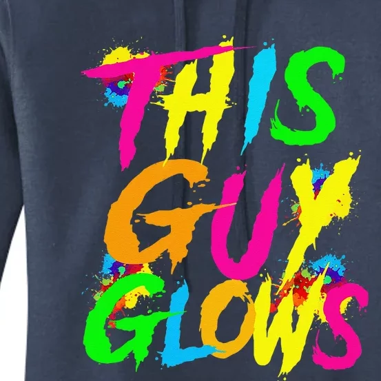 This Guy Glows Cute Boy Man Party Team Women's Pullover Hoodie