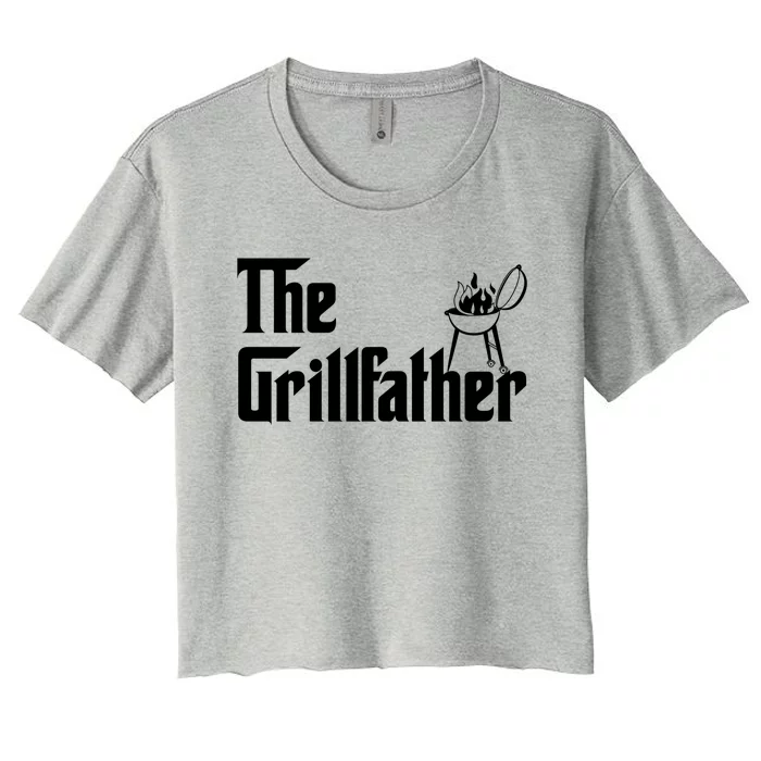 The Grillfather Gift Grill Fan Cool Gift Women's Crop Top Tee