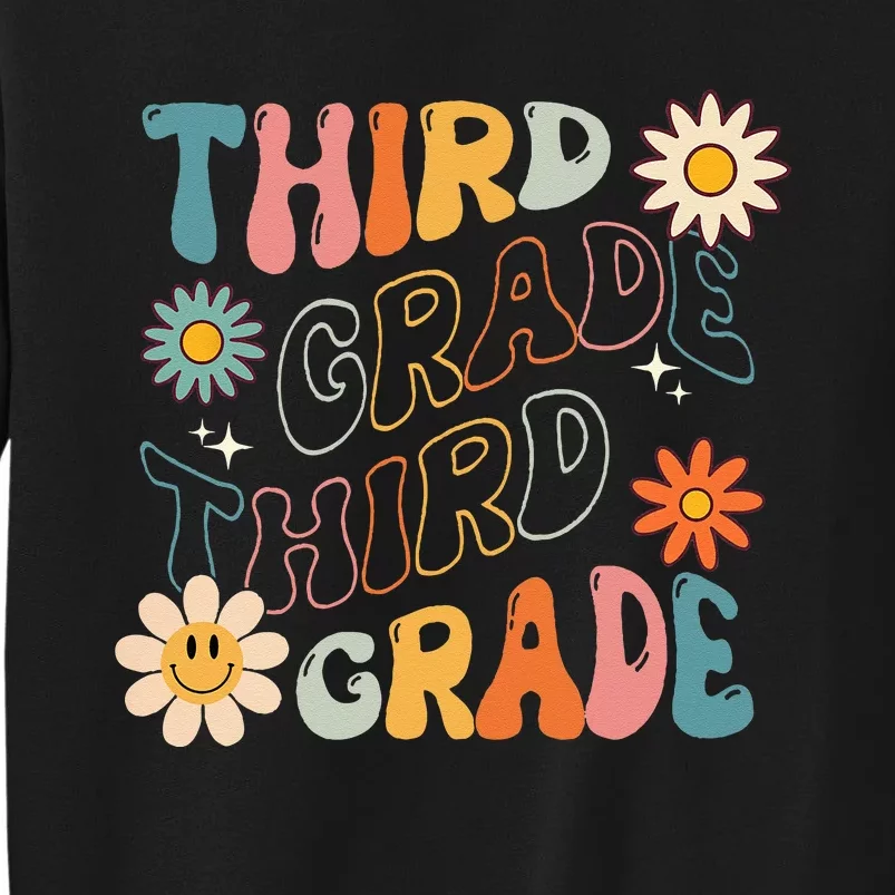 Third Grade Groovy Back To School Team Teacher Student Tall Sweatshirt