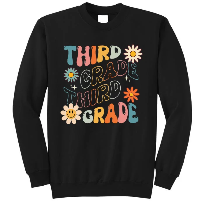 Third Grade Groovy Back To School Team Teacher Student Tall Sweatshirt