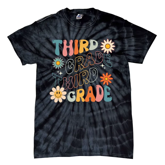 Third Grade Groovy Back To School Team Teacher Student Tie-Dye T-Shirt