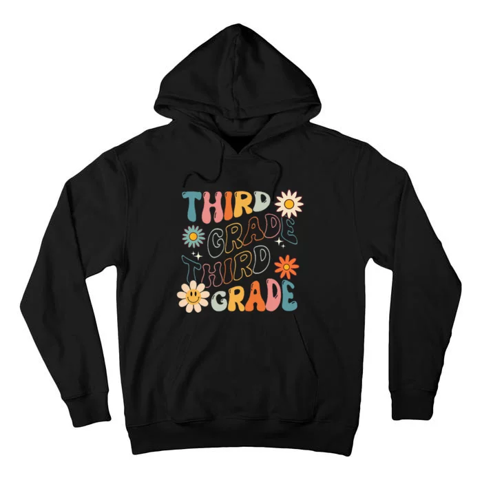 Third Grade Groovy Back To School Team Teacher Student Tall Hoodie