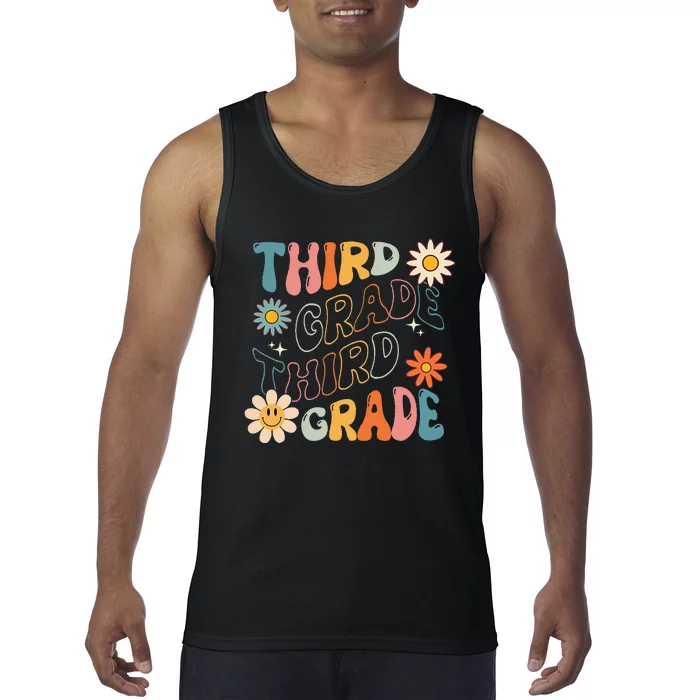 Third Grade Groovy Back To School Team Teacher Student Tank Top