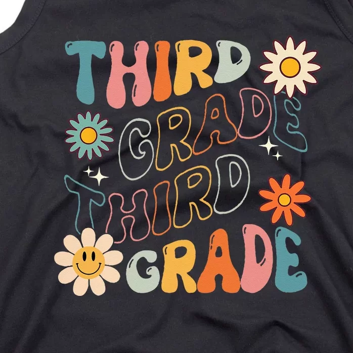 Third Grade Groovy Back To School Team Teacher Student Tank Top