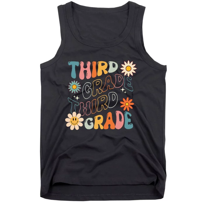 Third Grade Groovy Back To School Team Teacher Student Tank Top