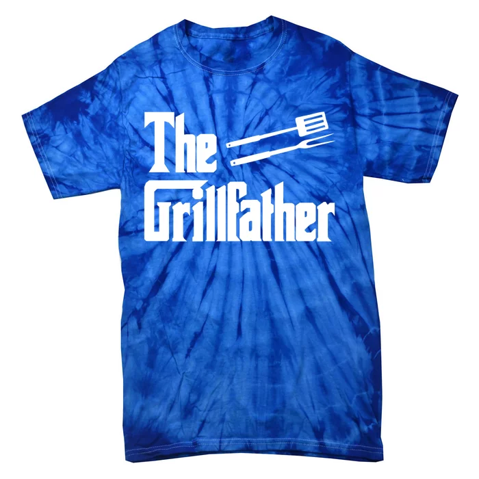 The Grillfather Gift Funny Saying Cool Food Bbq Grilling Cool Gift Tie-Dye T-Shirt