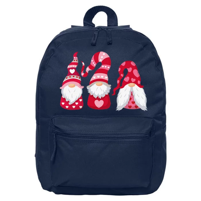 Three Gnomes Holding Heart Leopard Happy Valentine's Day Love Love 16 in Basic Backpack