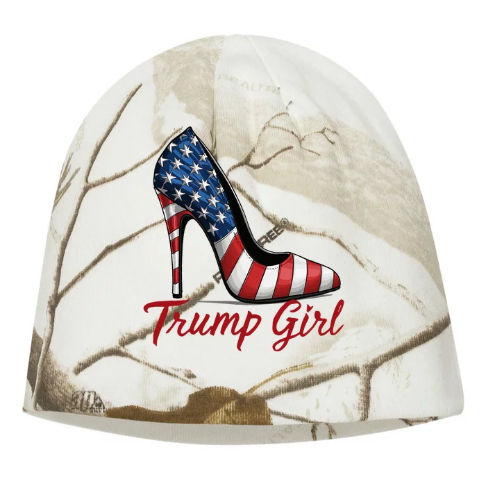 Trump Girl High Heel Stilettos American Flag Trump 2024 Kati - Camo Knit Beanie