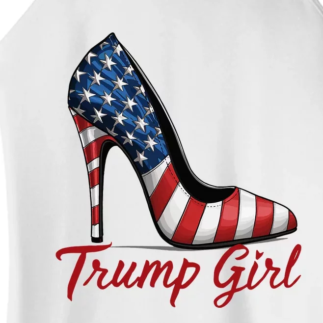 Trump Girl High Heel Stilettos American Flag Trump 2024 Women’s Perfect Tri Rocker Tank