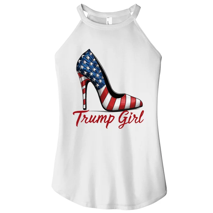 Trump Girl High Heel Stilettos American Flag Trump 2024 Women’s Perfect Tri Rocker Tank