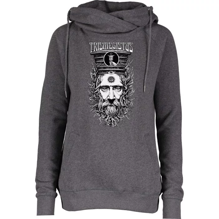 Thrice Great Hermes Trismegistus Esoteric Hermeticism Womens Funnel Neck Pullover Hood