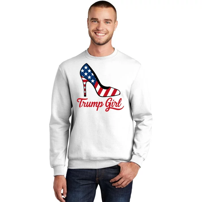 Trump Girl High Heels Stilettos American Flag Trump 2024 Patriotic Fashion Sweatshirt