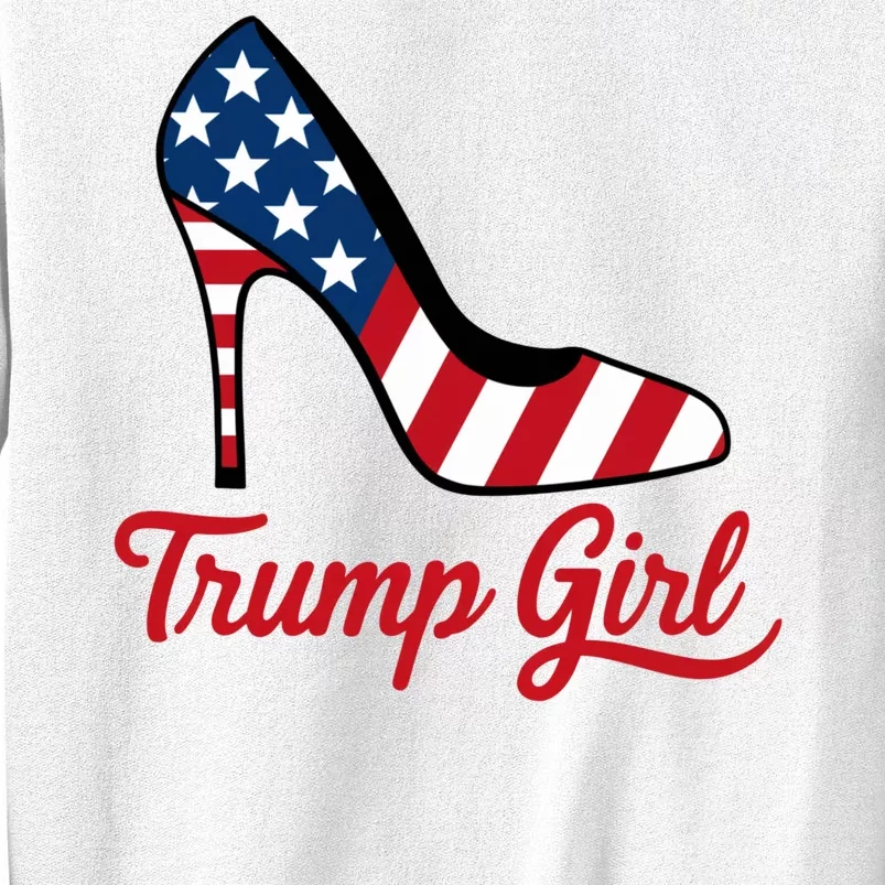 Trump Girl High Heels Stilettos American Flag Trump 2024 Patriotic Fashion Sweatshirt